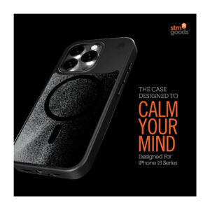 coque iphone 15 relax sand magsafe stm noir