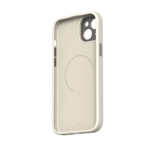 coque iphone 15 plus napa magsafe moshi blanc crème