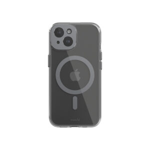 coque iphone 15 iglaze magsafe moshi gris météorite