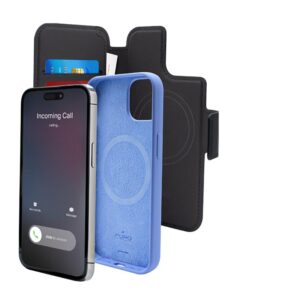 coque iphone 15 plus folio magsafe puro noir