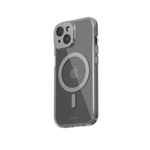 coque iphone 15 iglaze magsafe moshi gris météorite