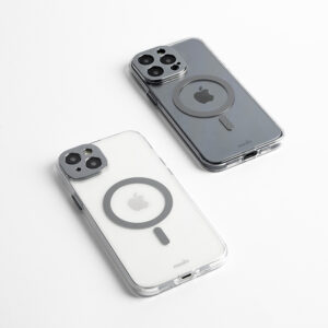 coque iphone 15 plus iglaze magsafe moshi gris météorite
