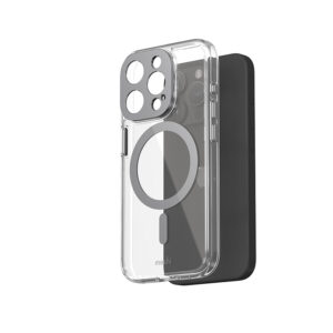 coque iphone 15 pro iglaze magsafe moshi gris météorite