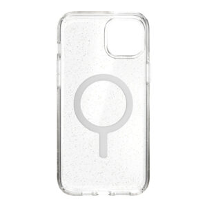 coque iphone 15 plus presidio perfect clear glitter magsafe speck paillettes dorées