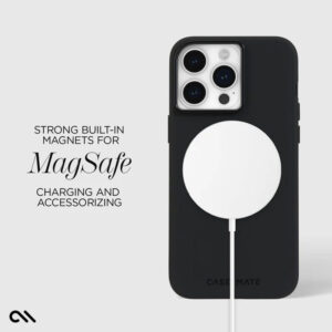 coque iphone 15 pro max silicone magsafe case mate noir