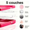 coque rose fluo et magsafe pour iphone 16 pro max