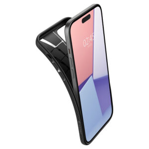 coque iphone 15 liquid air spigen noir mat