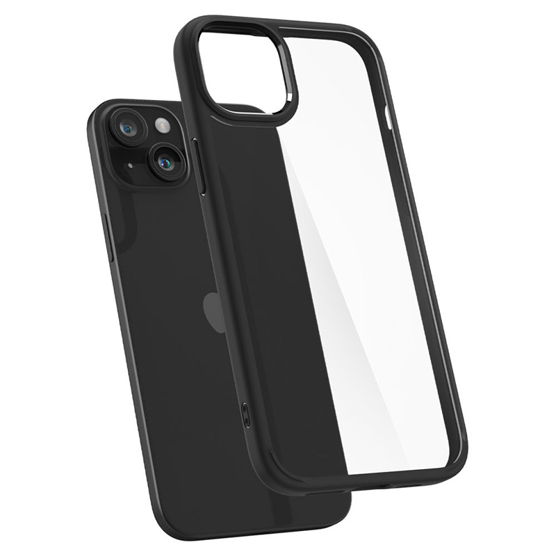 coque iphone 15 ultra hybrid spigen noir mat