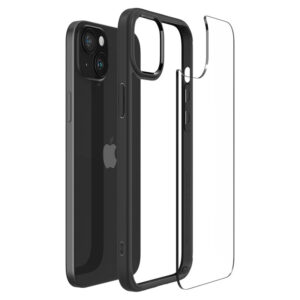 coque iphone 15 ultra hybrid spigen noir mat