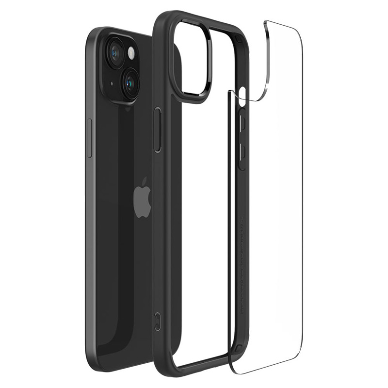 coque iphone 15 ultra hybrid spigen noir mat