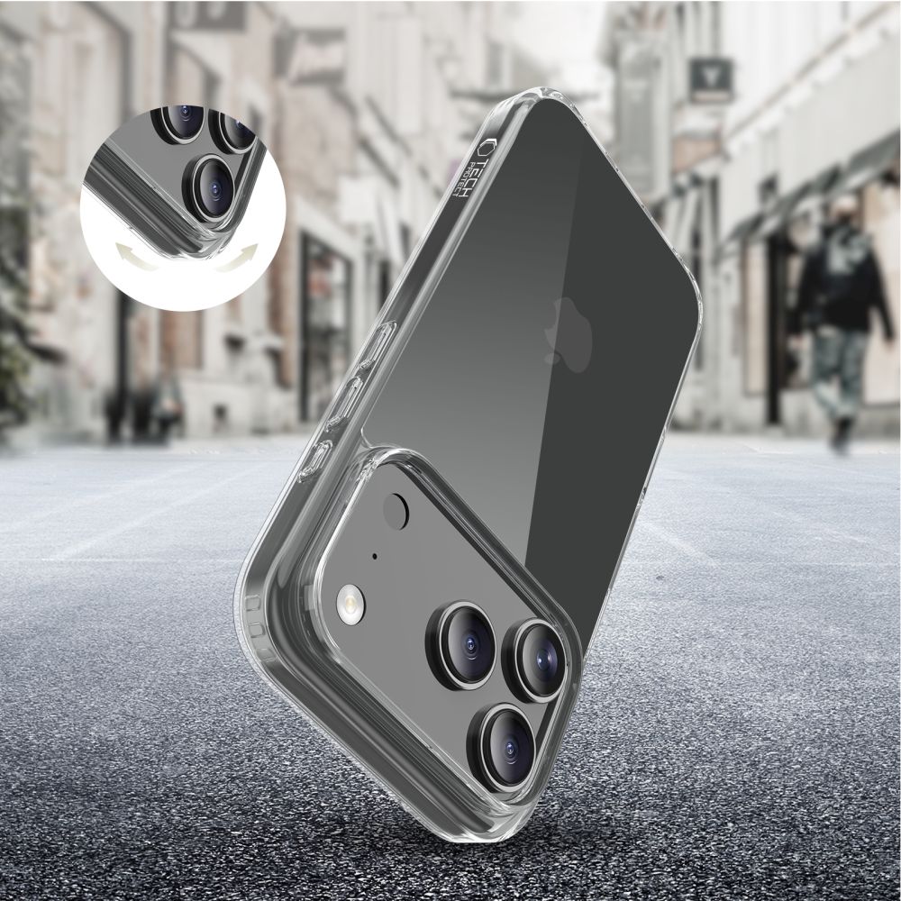 coque iphone 17 pro tech protect flexair hybrid transparent
