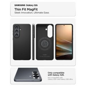 coque samsung galaxy s26 spigen thin fit mag noir