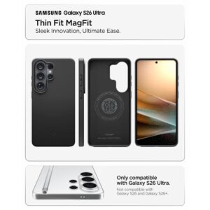 coque samsung galaxy s26 ultra spigen thin fit mag noir