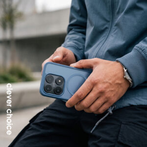 coque xiaomi 17 hybrid matte magnetic crong bleu