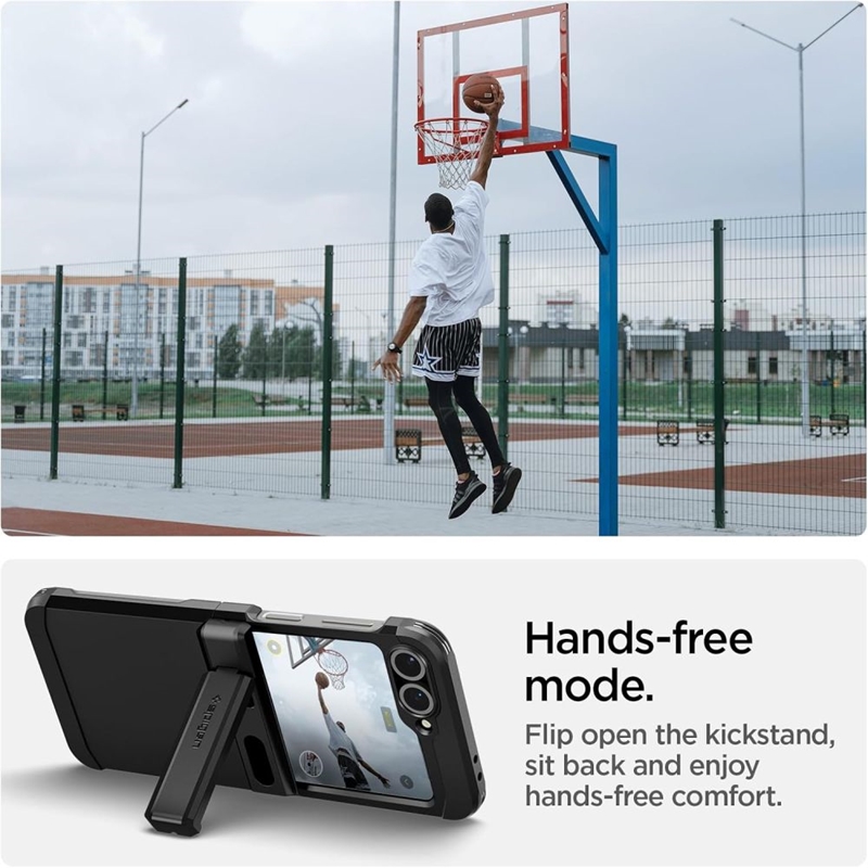 coque samsung galaxy z flip 6 tough armor mag spigen noir