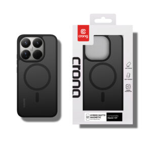 coque xiaomi 15t hybrid matte magnetic crong noir