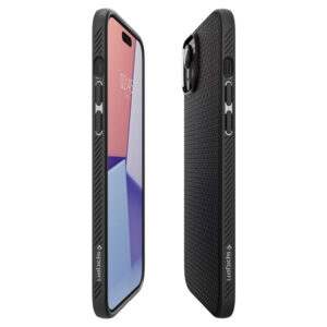 coque iphone 15 plus liquid air spigen noir mat