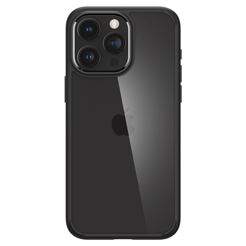 coque iphone 15 pro ultra hybrid spigen noir mat