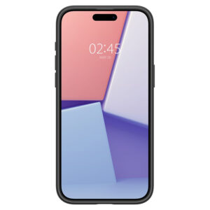 coque iphone 15 pro ultra hybrid spigen noir mat