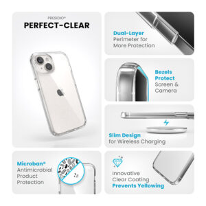 coque iphone 17e presidio perfect clear speck transparent