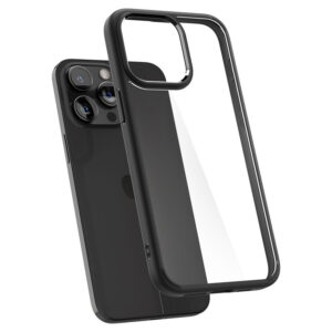coque iphone 15 pro ultra hybrid spigen noir mat