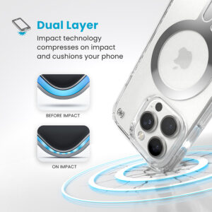 coque iphone 16 pro presidio perfect clear speck transparent chrome finish