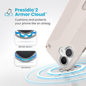 coque iphone 16 presidio2 grip speck blanc crème