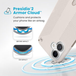 coque iphone 16 plus presidio2 grip speck blanc crème