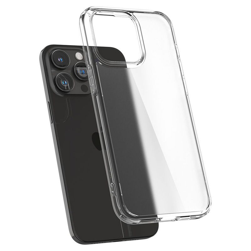 coque iphone 15 pro ultra hybrid spigen fumé