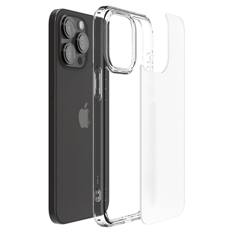 coque iphone 15 pro ultra hybrid spigen fumé