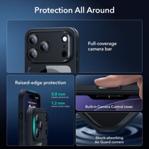 coque iphone 17 pro esr classic hybrid transparent/noir