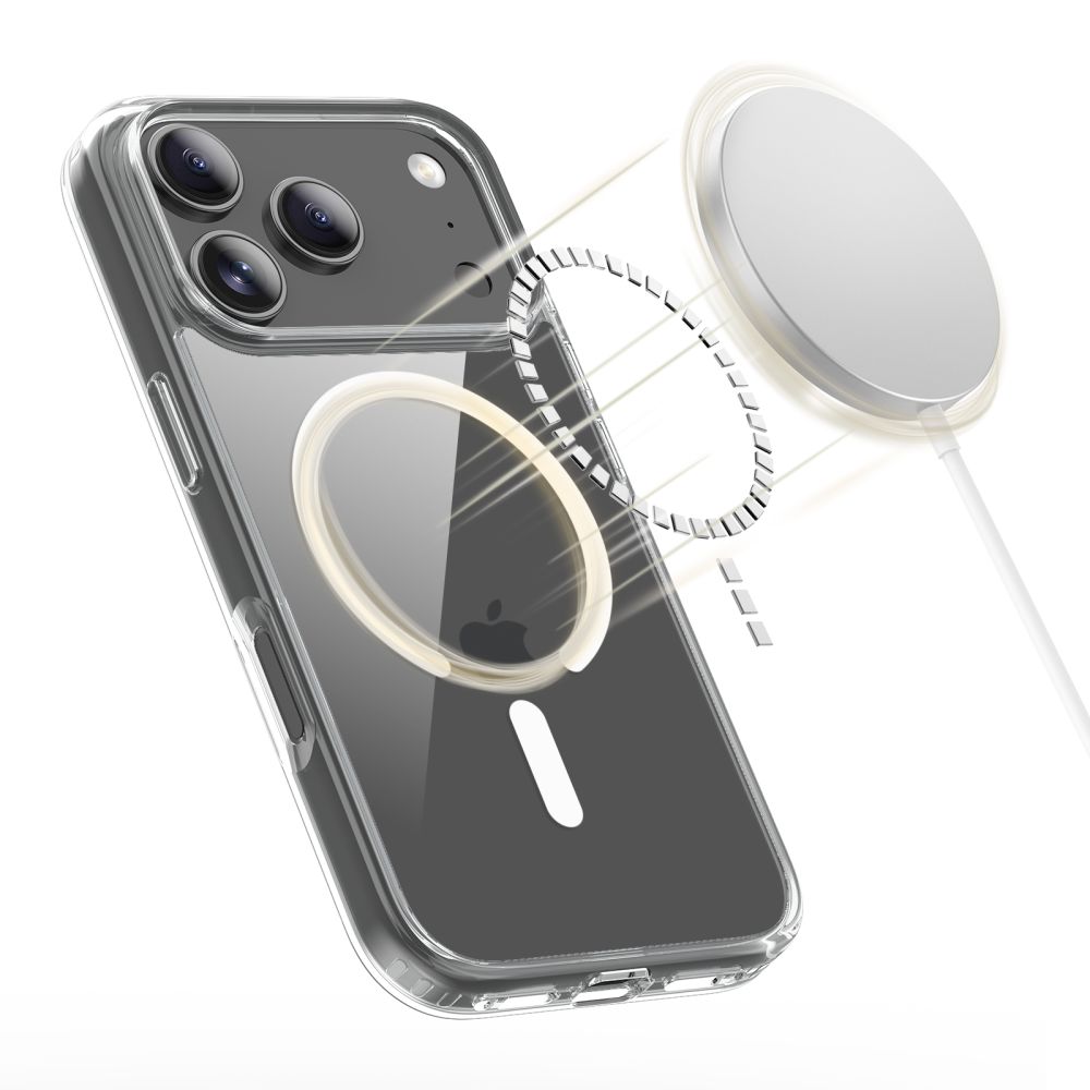 coque iphone 17 pro tech protect flexair hybrid transparent