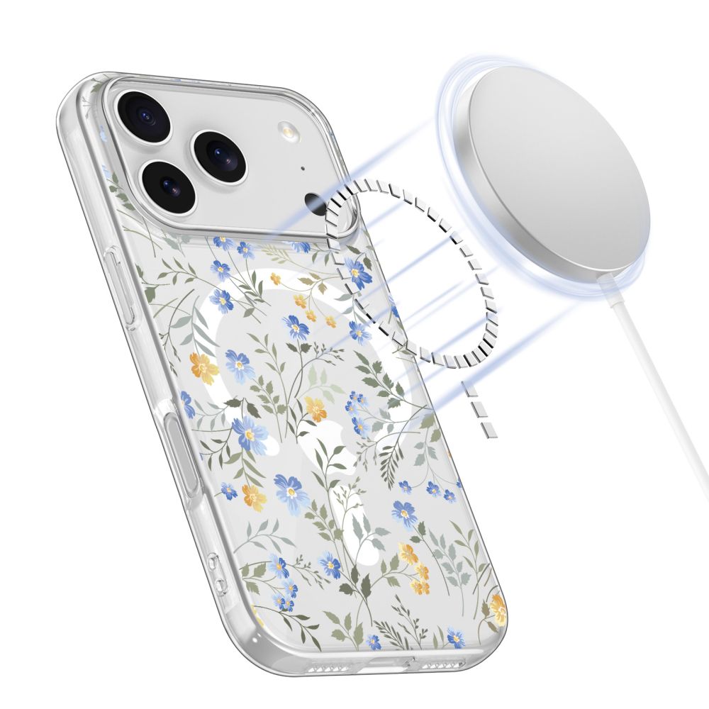 coque iphone 17 pro tech protect flexair fleurs