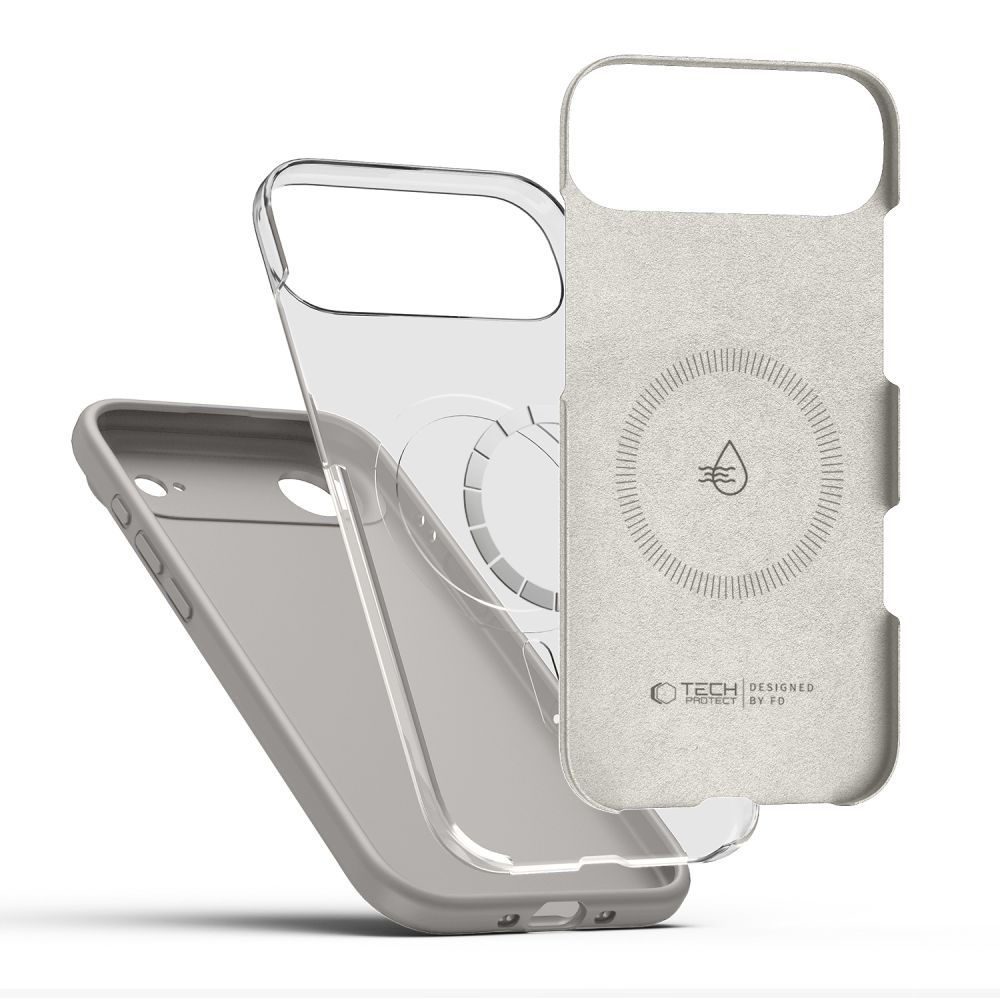 coque iphone 17 air tech protect silicone magsafe gris