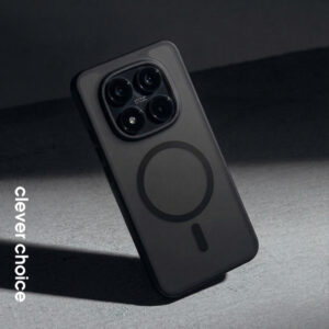 coque xiaomi redmi note 15 pro+ hybrid matte magnetic crong noir