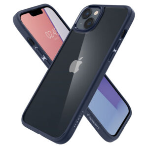coque iphone 15 plus ultra hybrid spigen bleu marine
