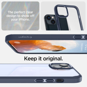 coque iphone 15 plus ultra hybrid spigen bleu marine
