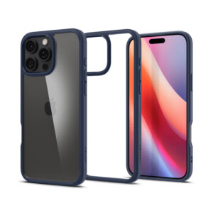 coque iphone 16 pro max ultra hybrid spigen bleu marine