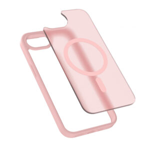coque iphone 17e hybrid matte magnetic crong rose