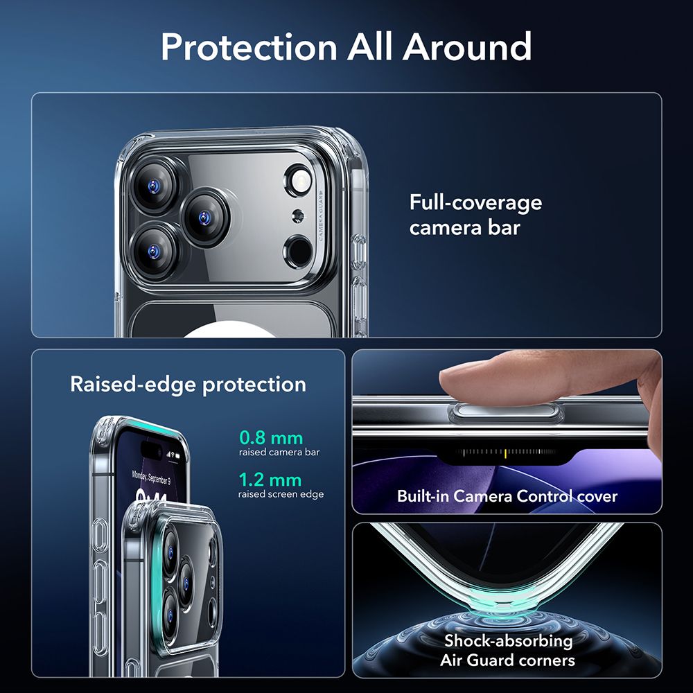 coque iphone 17 pro esr classic hybrid transparent