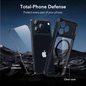coque iphone 17 pro esr classic hybrid transparent/noir