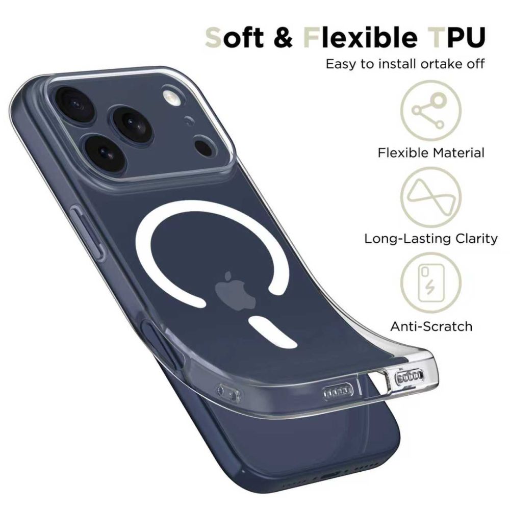 coque iphone 17 pro tech protect flexair transparent