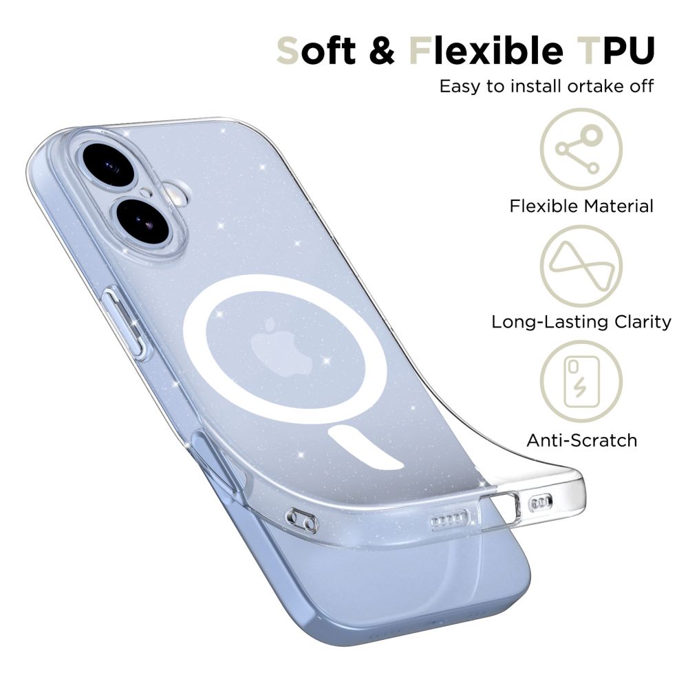 coque iphone 17 tech protect flexair glitter
