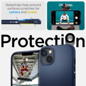 coque iphone 14 plus mag armor spigen bleu marine