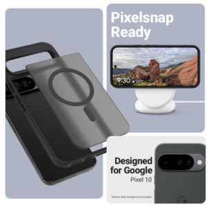 coque google pixel 10 hybrid matte magnetic crong noir