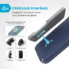 coque iphone 16 pro presidio2 grip speck bleu côtier dust gray