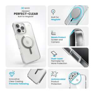 coque iphone 16 pro max presidio perfect clear speck transparent