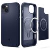 coque iphone 14 plus mag armor spigen bleu marine