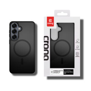 coque samsung galaxy s25 hybrid matte magnetic crong noir
