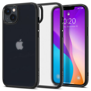 coque iphone 15 plus ultra hybrid spigen noir mat